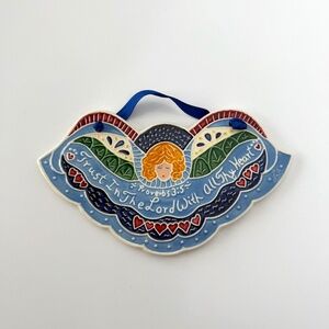 J. Duban Designs Decorative Hanging Tile Proverbs 3:5